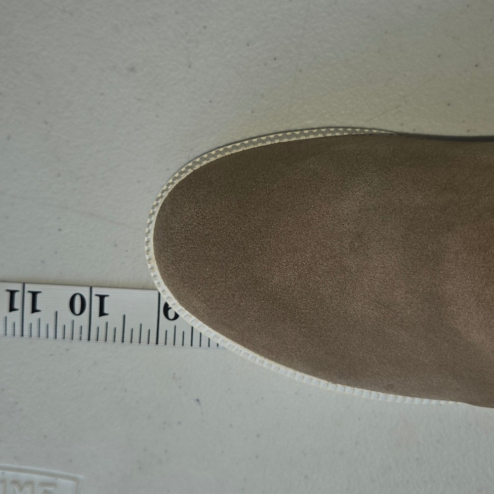 Kate Spade New York Wilkes Suede Wedge Sneakers Taupe Scalloped Booties Size 6B - Picture 4 of 9